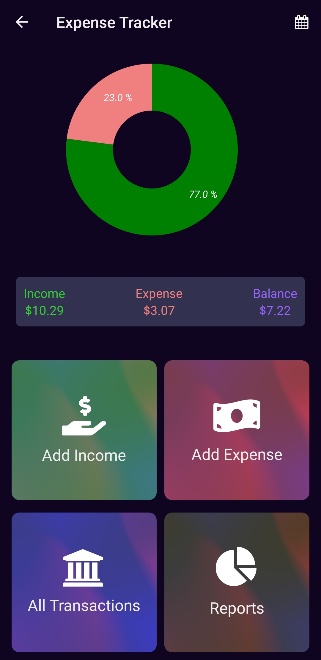 Expense Tracker Mobile App